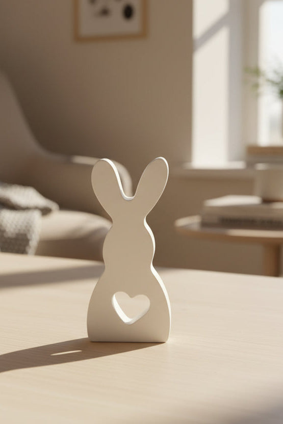 Hase „Herzenswunsch“ – Minimalistische Eleganz für Ostern