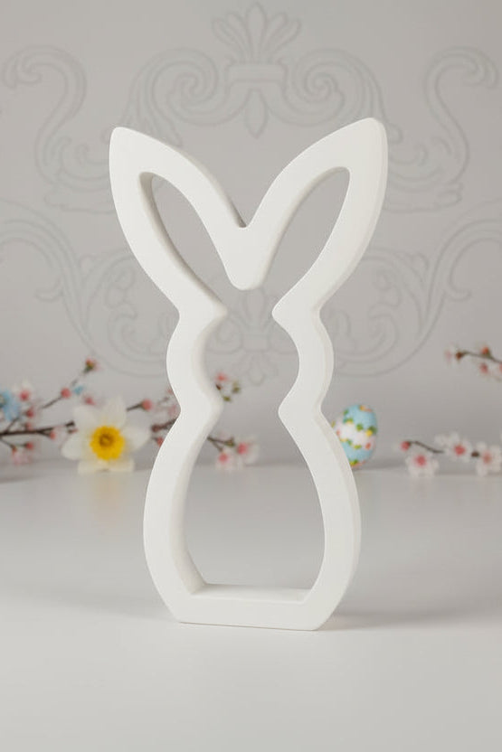 Easter Bunny Outline White