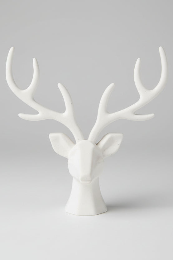 Modern deer head with geometric shapes