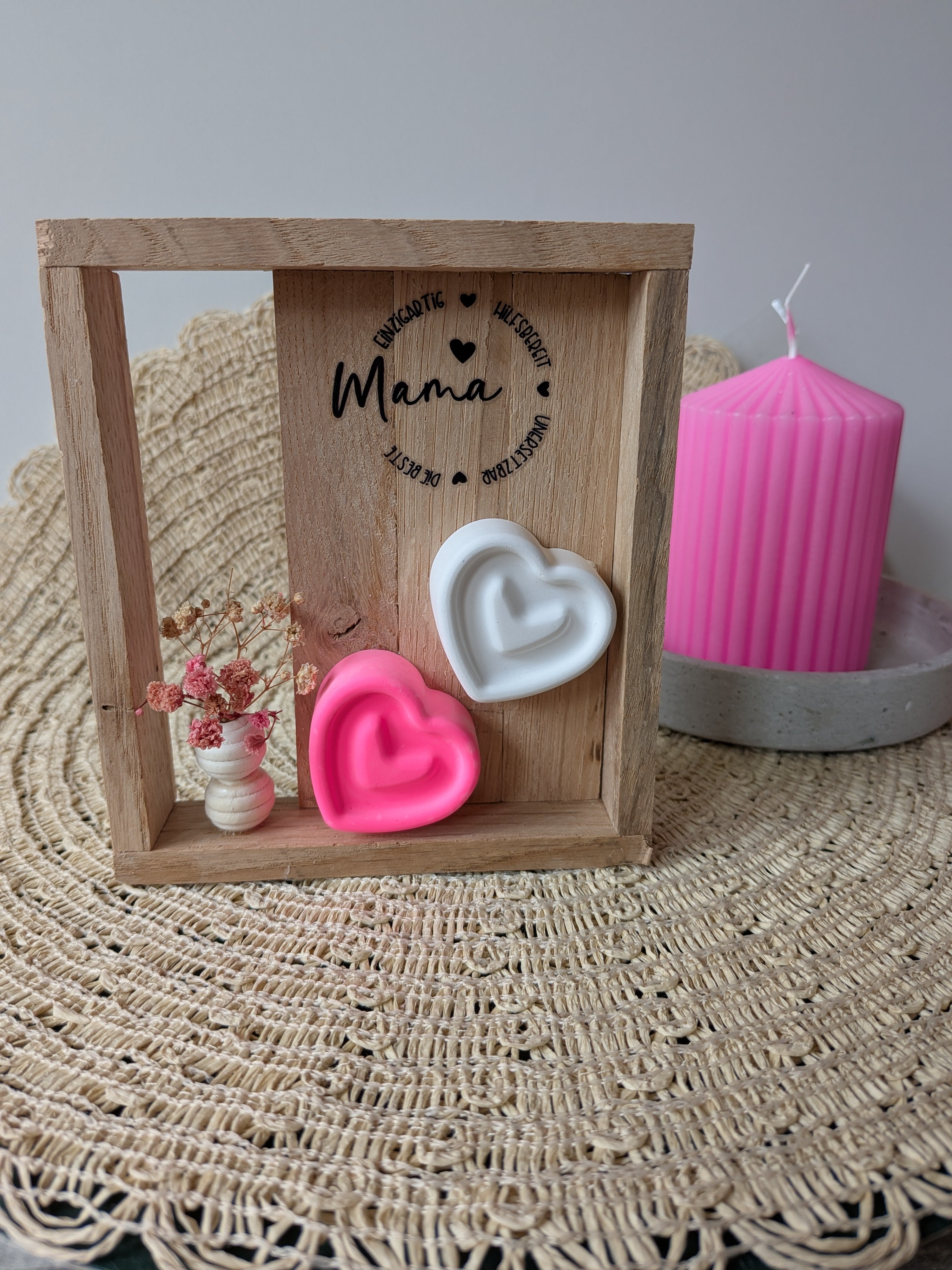 Hygge-Holzrahmen „Mama – Einzigartig & Unersetzbar“