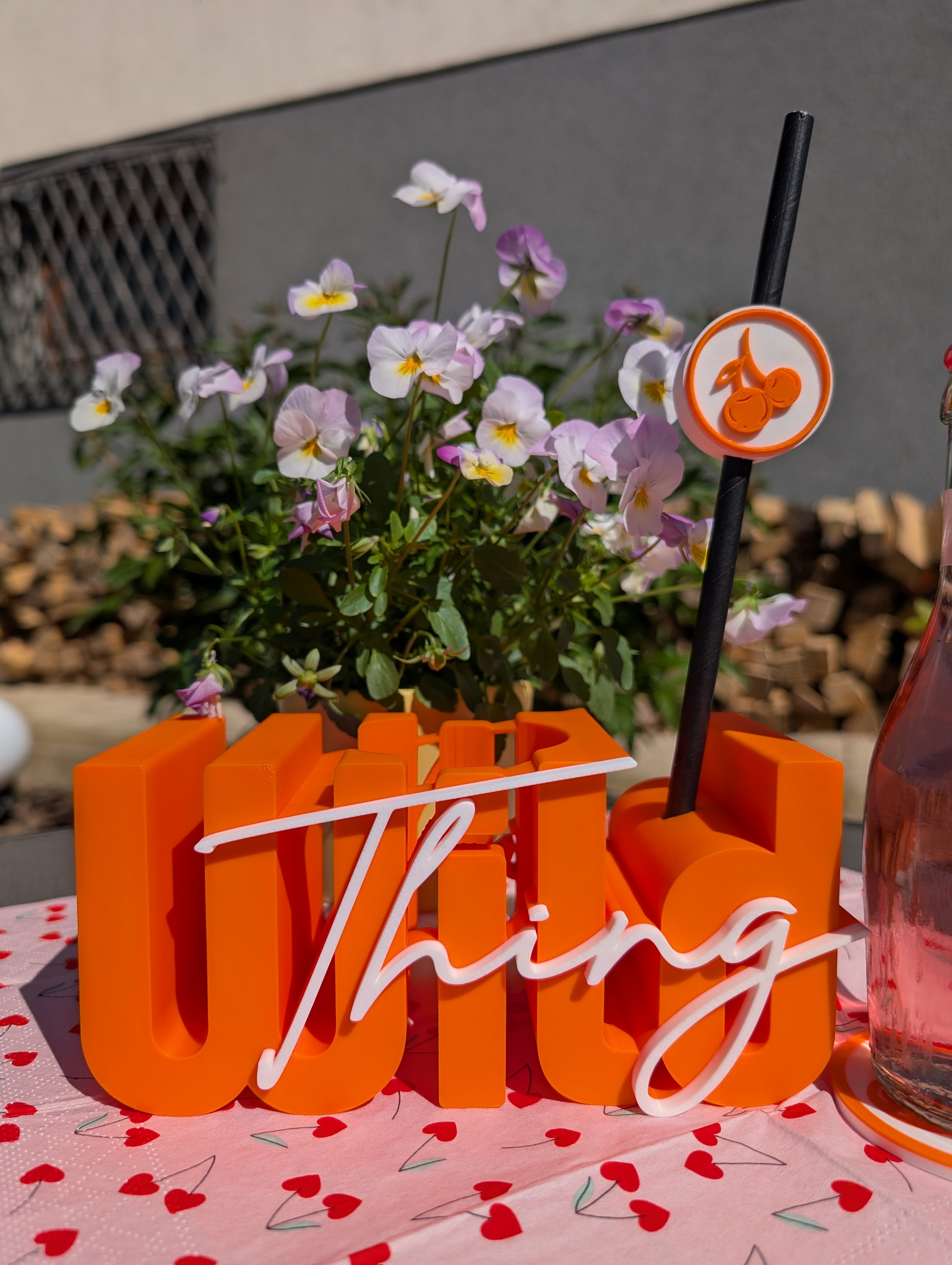 3D Druck Datei: "Wild Thing" Flaschenhalter & Untersetzer Set