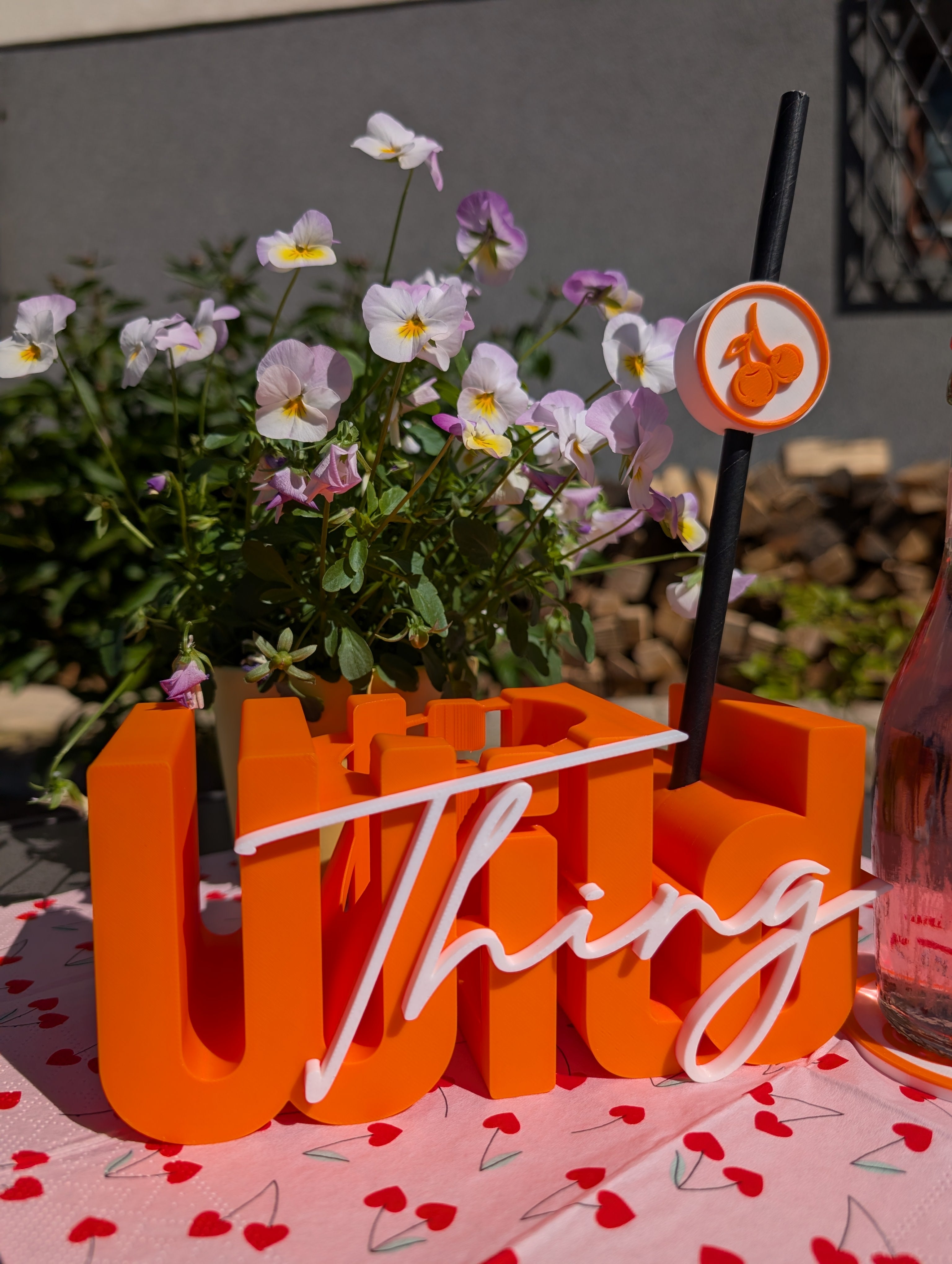 3D Druck Datei: "Wild Thing" Flaschenhalter & Untersetzer Set