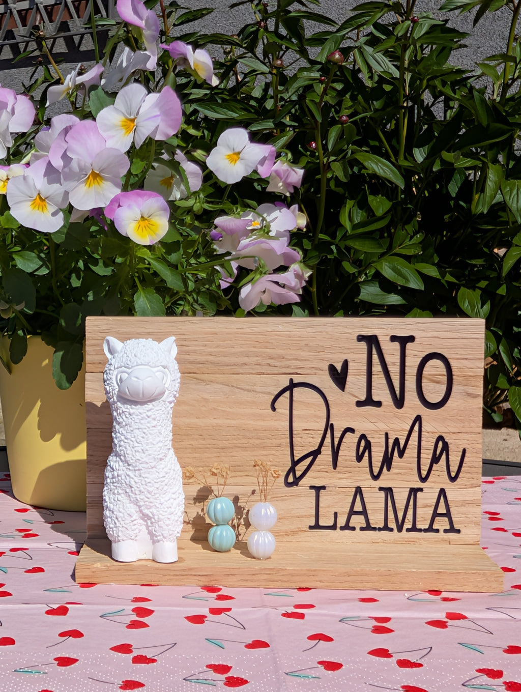Lama Deko-Aufsteller aus Holz – Witzige Statement-Schilder mit Charme