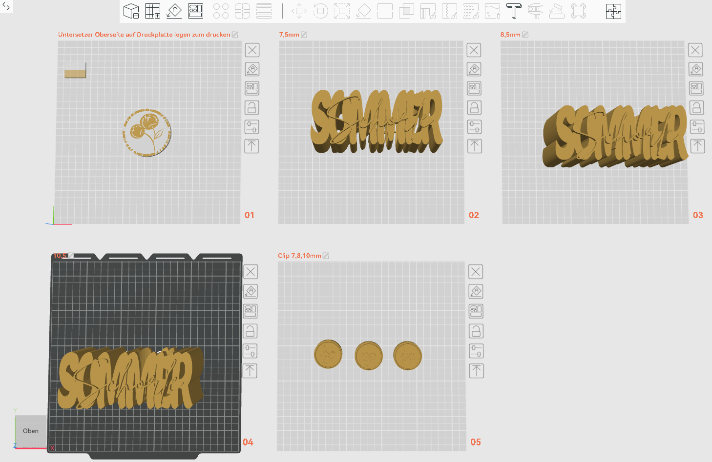 3D Druck Datei: "Sommer Schorle" Flaschenhalter & Getränke-Set